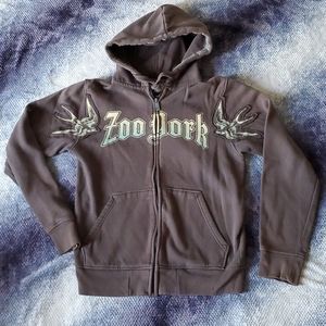Zoo York zip up hoodie, size small